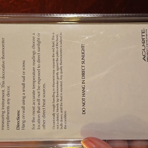 Acu-rite Purple Iris Decorative Metal Thermometer - NIP - Picture 5 of 6